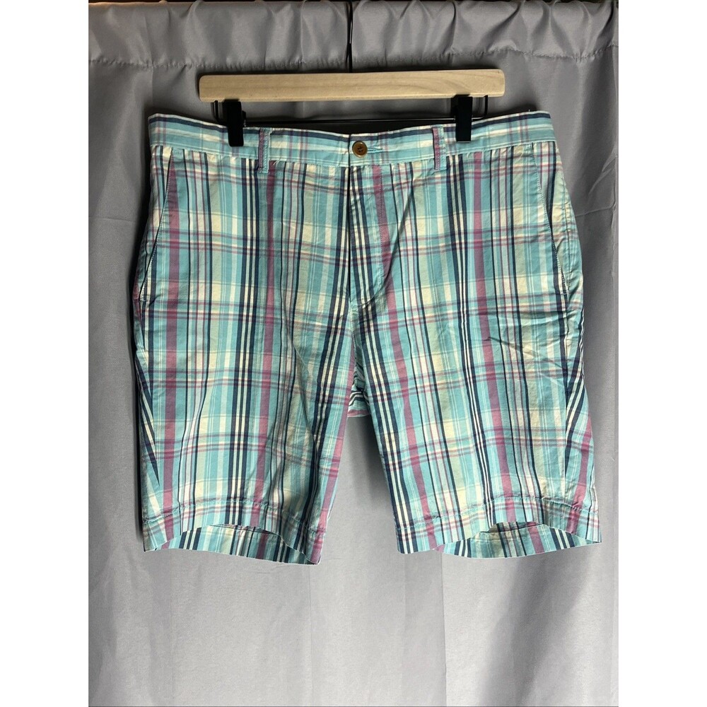 Ben Sherman Shorts Mens 38  Blue 8" Regular Fit Stretch Lightweight Casual